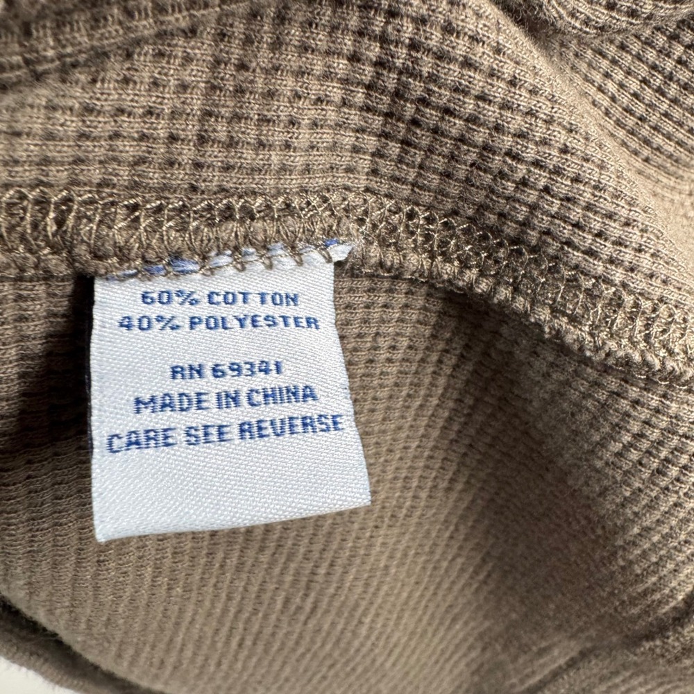 Princess Cruises Mens XXL Canada New England Thermal Waffle Knit Shirt Brown - Picture 4 of 16